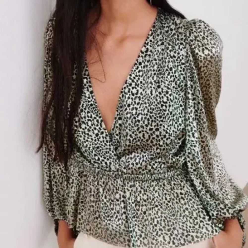 BA&SH animal print top size 2.